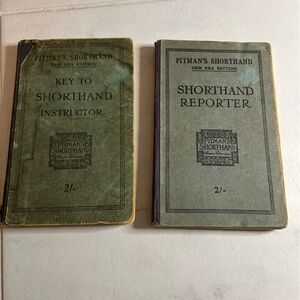Vintage pitmans Shorthand Instruction Books.